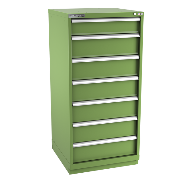 7-Drawer Modular Cabinet SW0702 | 28-1/4"W x 59-1/2"H x 28-1/2"D vista green