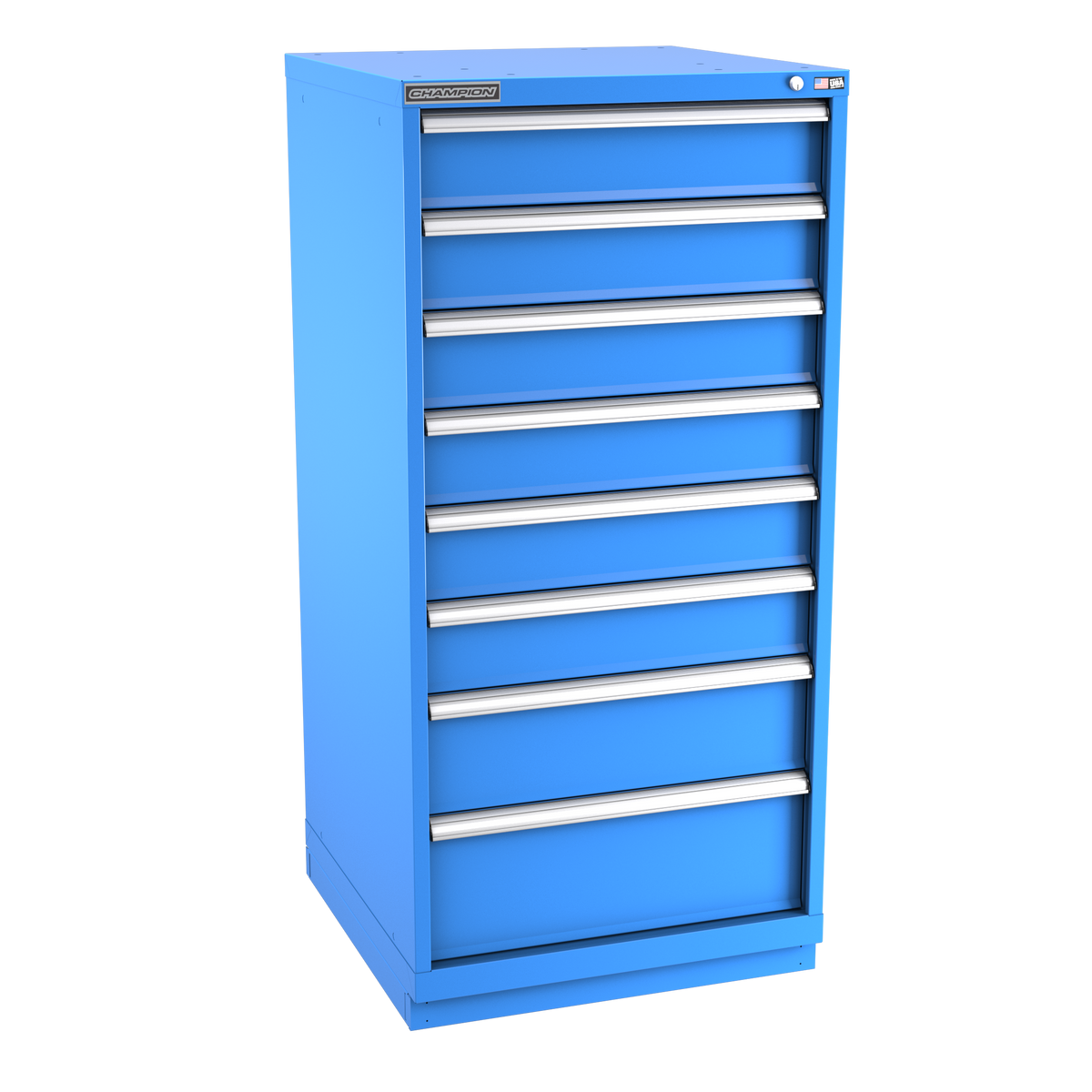 8-Drawer Modular Cabinet SW0801 | 28-1/4"W x 59-1/2"H x 28-1/2"D bright blue