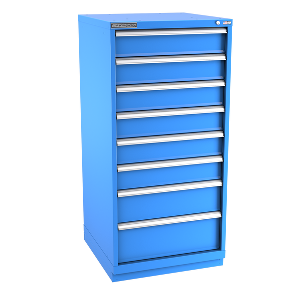 8-Drawer Modular Cabinet SW0801 | 28-1/4"W x 59-1/2"H x 28-1/2"D bright blue