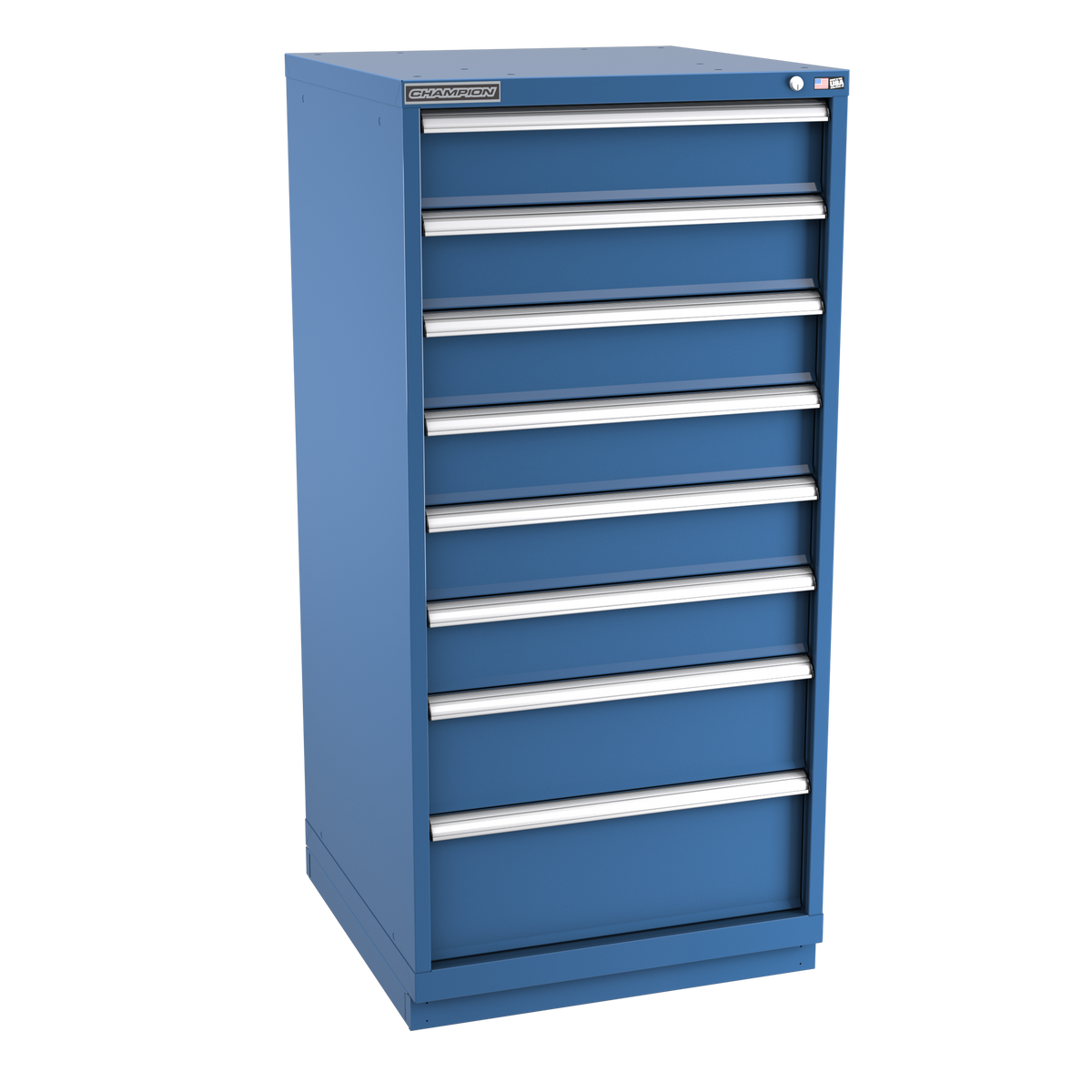 8-Drawer Modular Cabinet SW0801 | 28-1/4"W x 59-1/2"H x 28-1/2"D dark blue