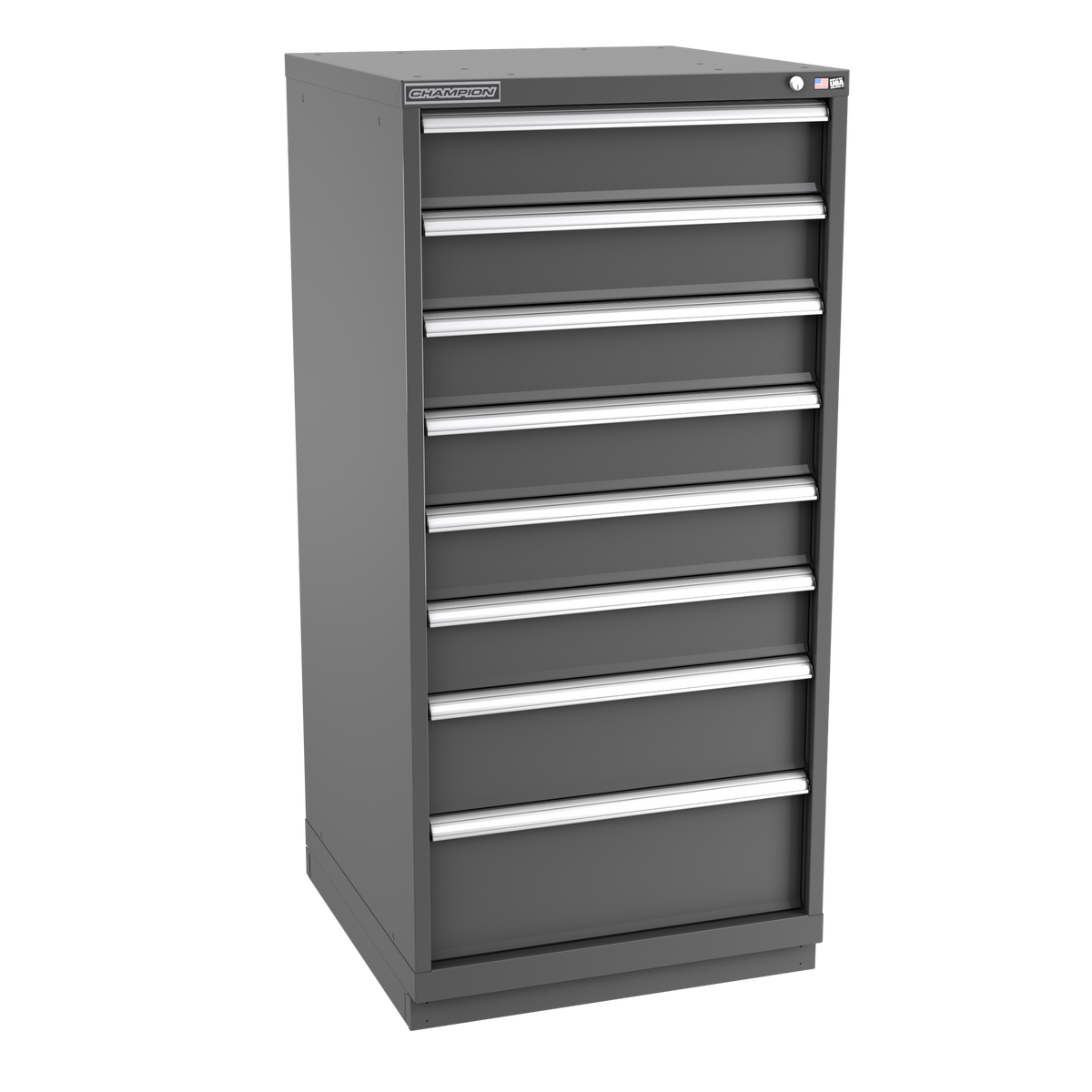 8-Drawer Modular Cabinet SW0801 | 28-1/4"W x 59-1/2"H x 28-1/2"D dark grey