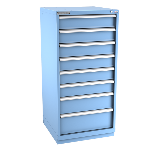 8-Drawer Modular Cabinet SW0801 | 28-1/4"W x 59-1/2"H x 28-1/2"D light blue