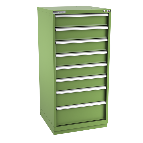 8-Drawer Modular Cabinet SW0801 | 28-1/4"W x 59-1/2"H x 28-1/2"D vista green