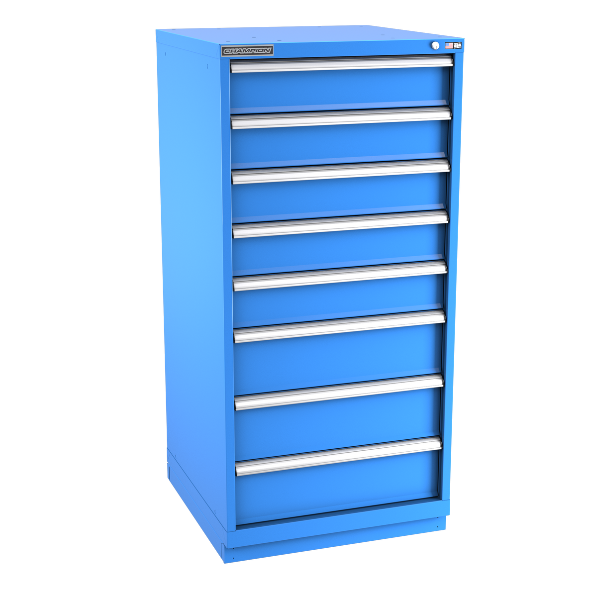 8-Drawer Modular Cabinet SW0802 | 28-1/4"W x 59-1/2"H x 28-1/2"D bright blue