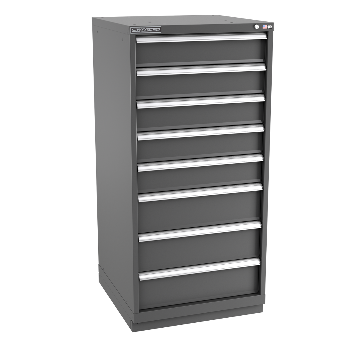 8-Drawer Modular Cabinet SW0802 | 28-1/4"W x 59-1/2"H x 28-1/2"D dark grey