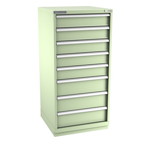 8-Drawer Modular Cabinet SW0802 | 28-1/4"W x 59-1/2"H x 28-1/2"D seafoam green