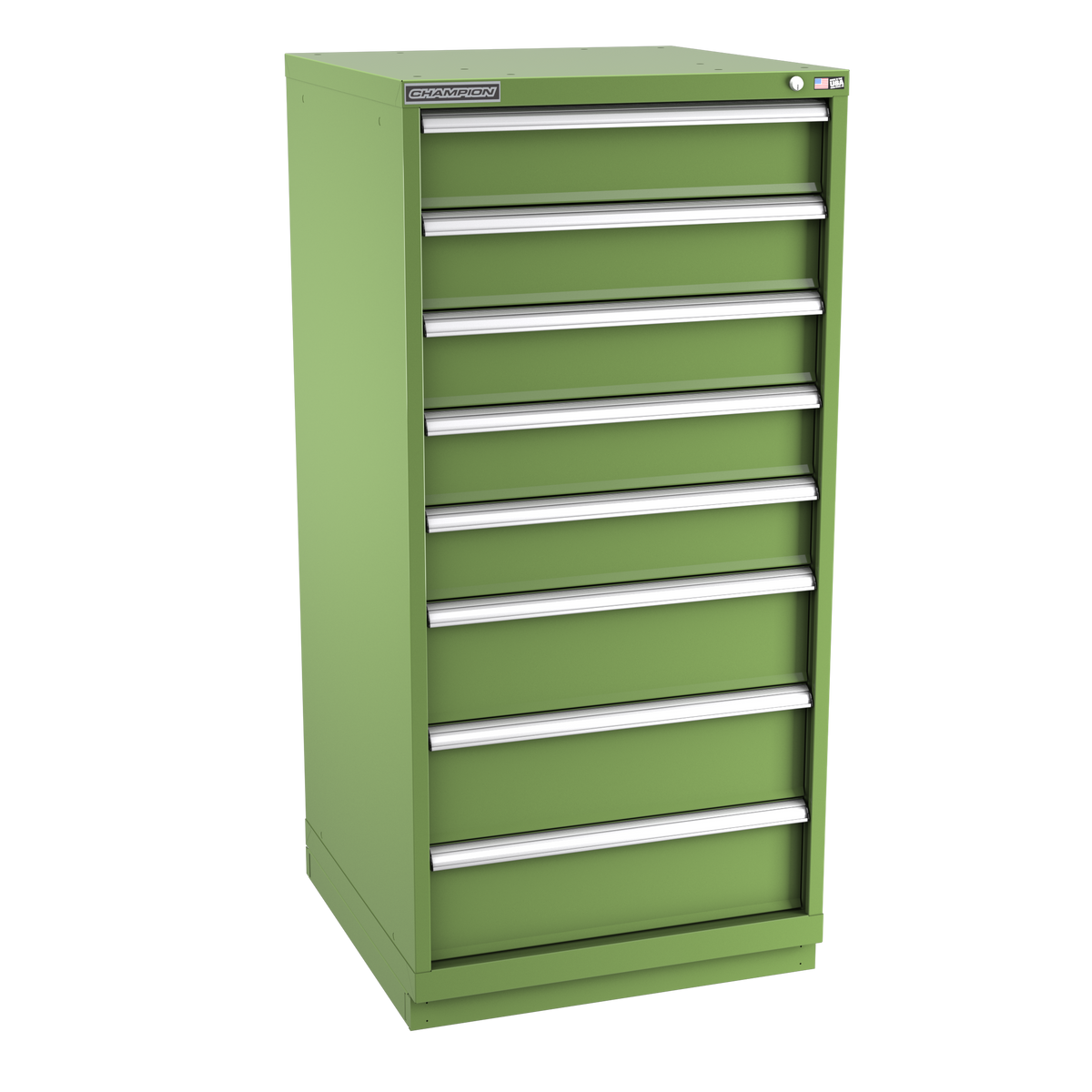 8-Drawer Modular Cabinet SW0802 | 28-1/4"W x 59-1/2"H x 28-1/2"D vista green