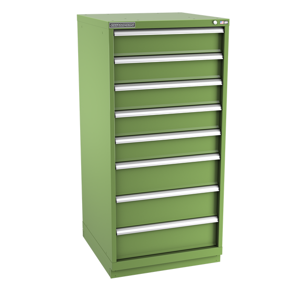 8-Drawer Modular Cabinet SW0802 | 28-1/4"W x 59-1/2"H x 28-1/2"D vista green