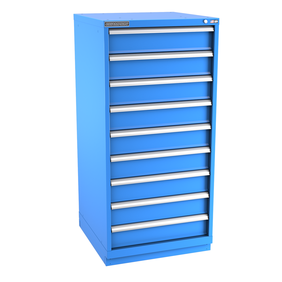 9-Drawer Modular Cabinet SW0901 | 28-1/4"W x 59-1/2"H x 28-1/2"D bright blue