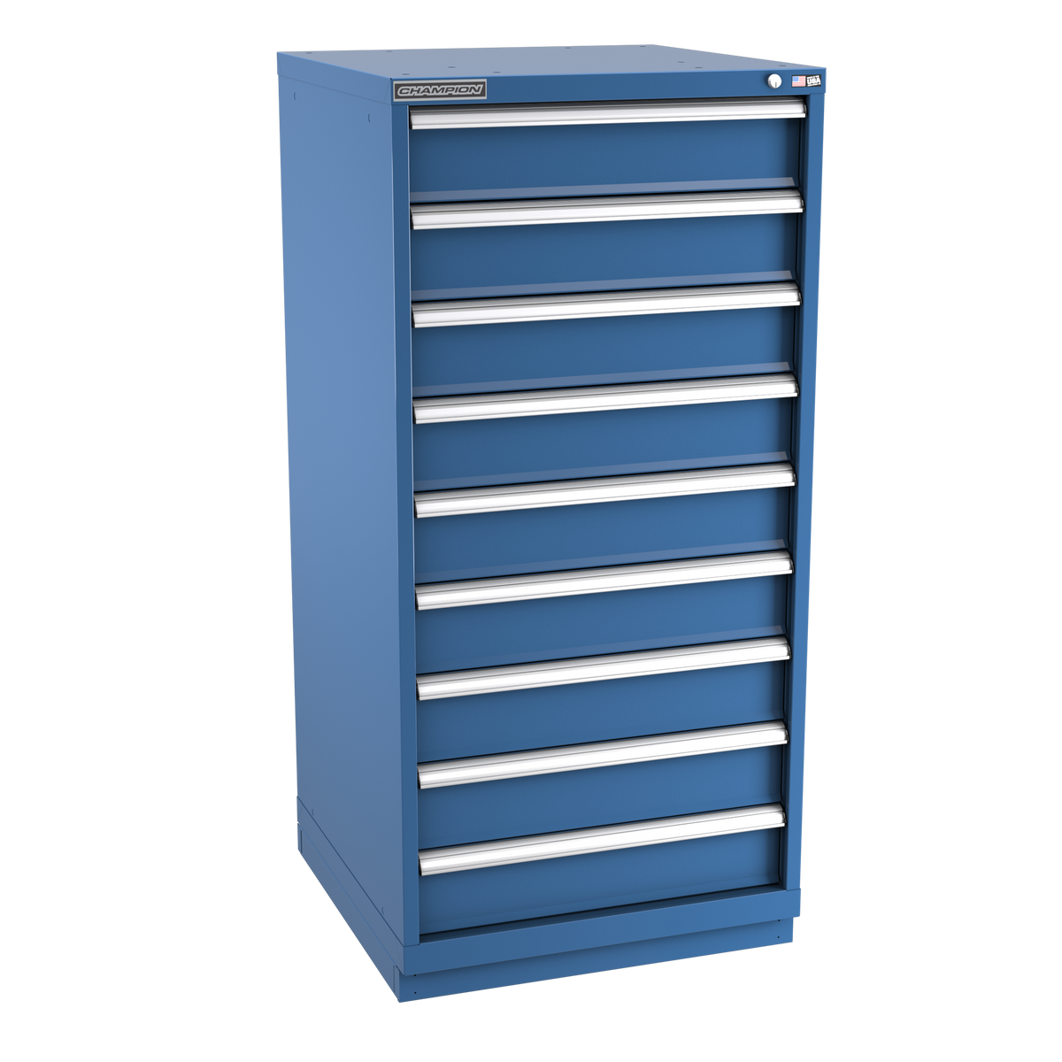 9-Drawer Modular Cabinet SW0901 | 28-1/4"W x 59-1/2"H x 28-1/2"D dark blue