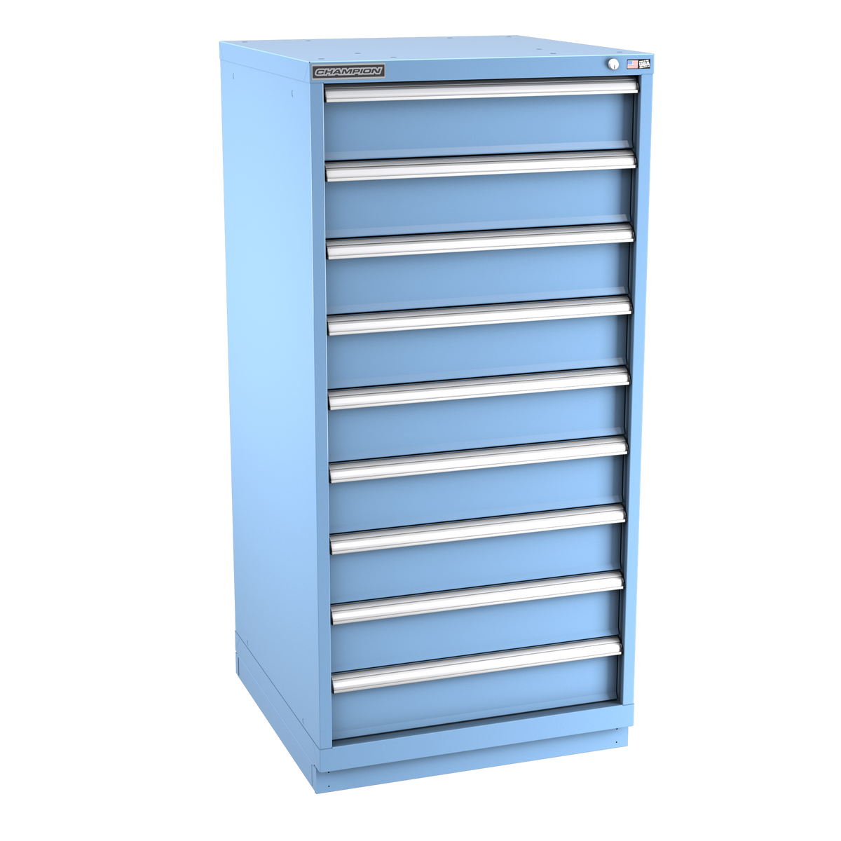 9-Drawer Modular Cabinet SW0901 | 28-1/4"W x 59-1/2"H x 28-1/2"D light blue