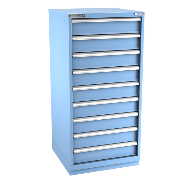 9-Drawer Modular Cabinet SW0901 | 28-1/4"W x 59-1/2"H x 28-1/2"D light blue