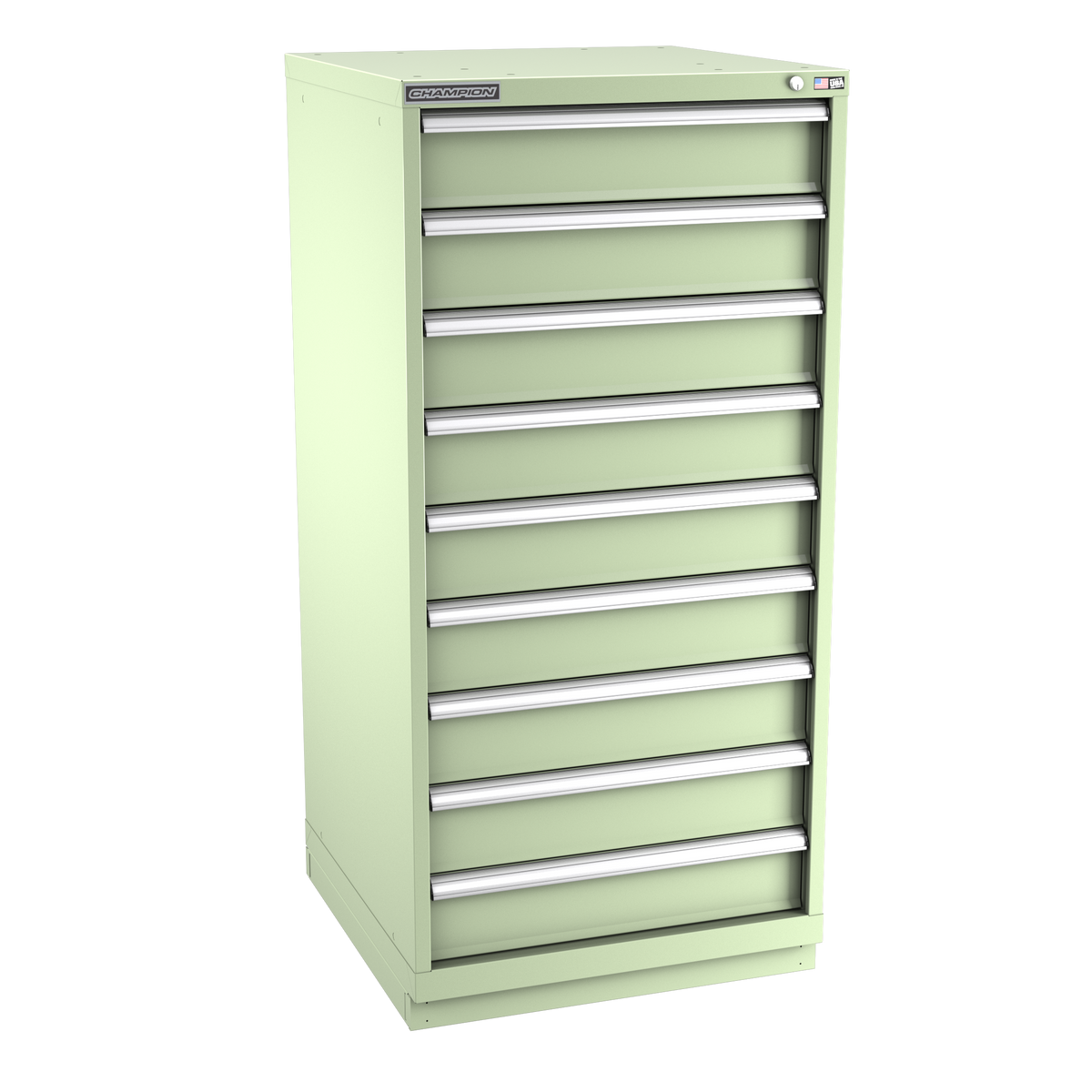 9-Drawer Modular Cabinet SW0901 | 28-1/4"W x 59-1/2"H x 28-1/2"D seafoam green