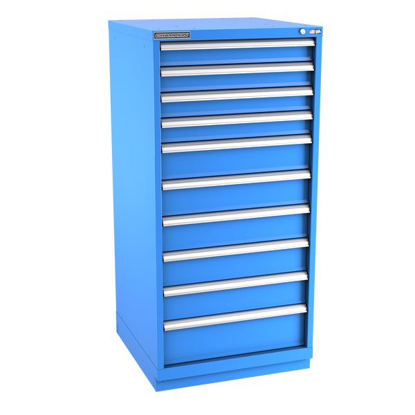 10-Drawer Modular Cabinet SW1001 | 28-1/4"W x 59-1/2"H x 28-1/2"D bright blue