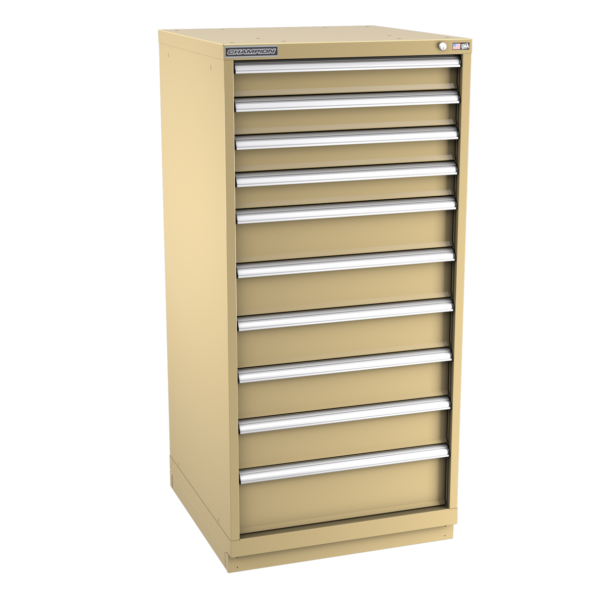 10-Drawer Modular Cabinet SW1001 | 28-1/4"W x 59-1/2"H x 28-1/2"D beige