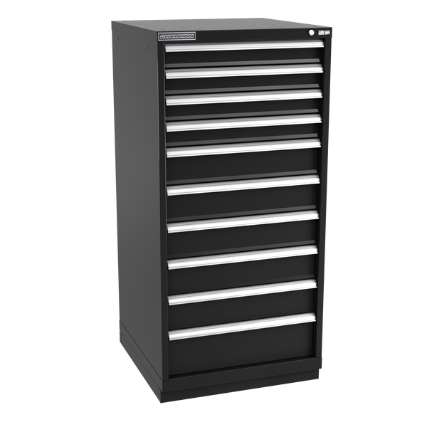 10-Drawer Modular Cabinet SW1001 | 28-1/4"W x 59-1/2"H x 28-1/2"D black