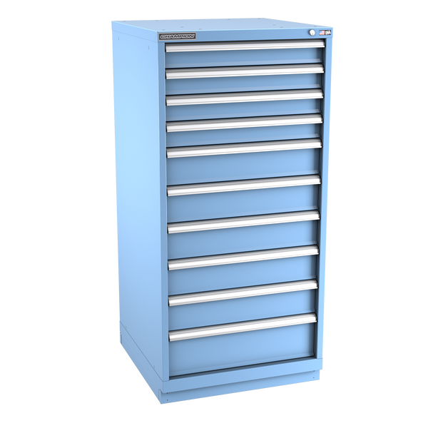 10-Drawer Modular Cabinet SW1001 | 28-1/4"W x 59-1/2"H x 28-1/2"D light blue