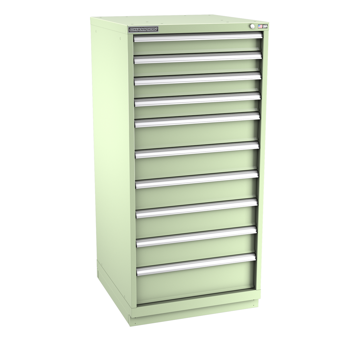 10-Drawer Modular Cabinet SW1001 | 28-1/4"W x 59-1/2"H x 28-1/2"D seafoam green