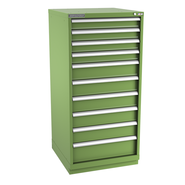 10-Drawer Modular Cabinet SW1001 | 28-1/4"W x 59-1/2"H x 28-1/2"D vista green