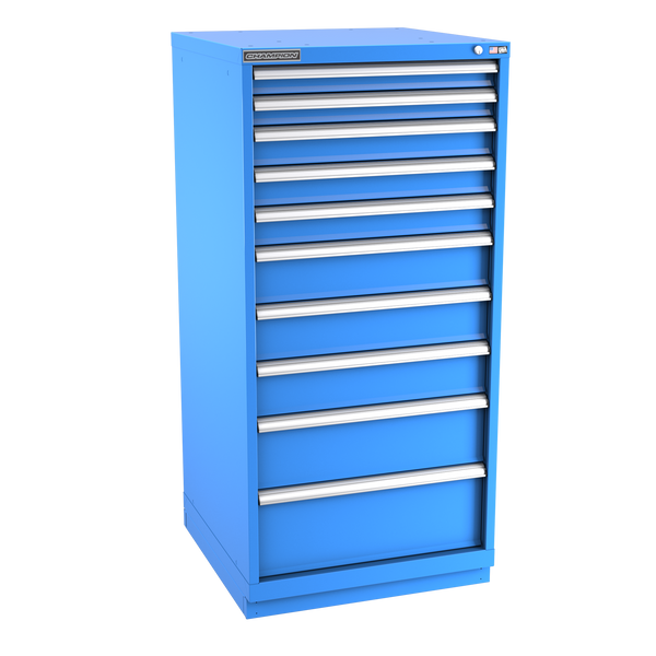 10-Drawer Modular Cabinet SW1002 | 28-1/4"W x 59-1/2"H x 28-1/2"D bright blue