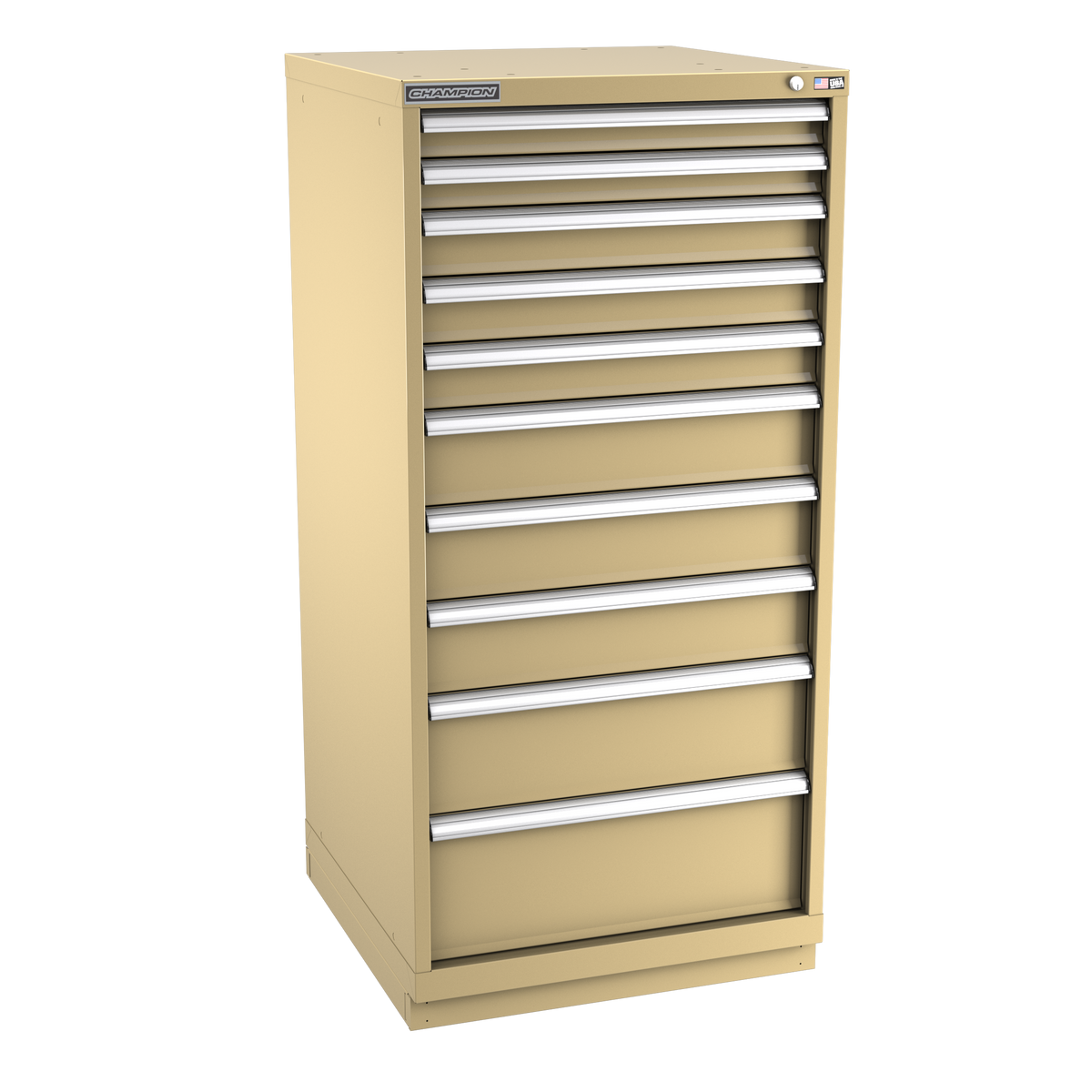 10-Drawer Modular Cabinet SW1002 | 28-1/4"W x 59-1/2"H x 28-1/2"D beige