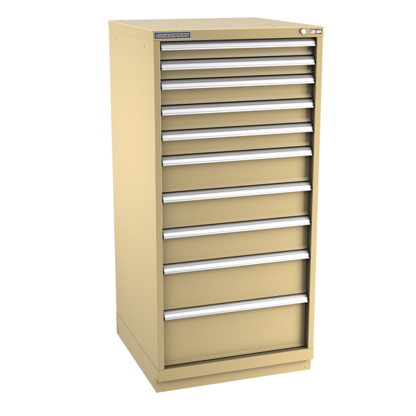 10-Drawer Modular Cabinet SW1002 | 28-1/4"W x 59-1/2"H x 28-1/2"D beige