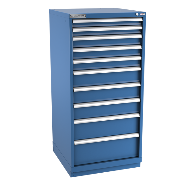 10-Drawer Modular Cabinet SW1002 | 28-1/4"W x 59-1/2"H x 28-1/2"D dark blue