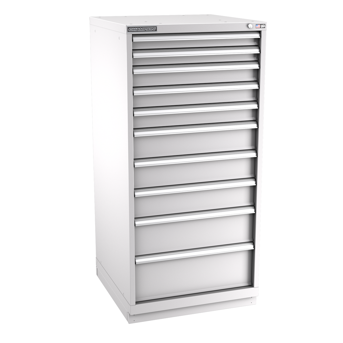 10-Drawer Modular Cabinet SW1002 | 28-1/4"W x 59-1/2"H x 28-1/2"D light grey