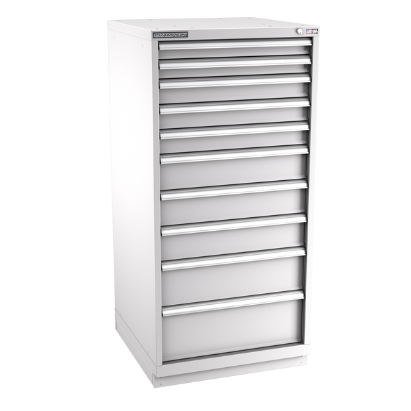 10-Drawer Modular Cabinet SW1002 | 28-1/4"W x 59-1/2"H x 28-1/2"D light grey