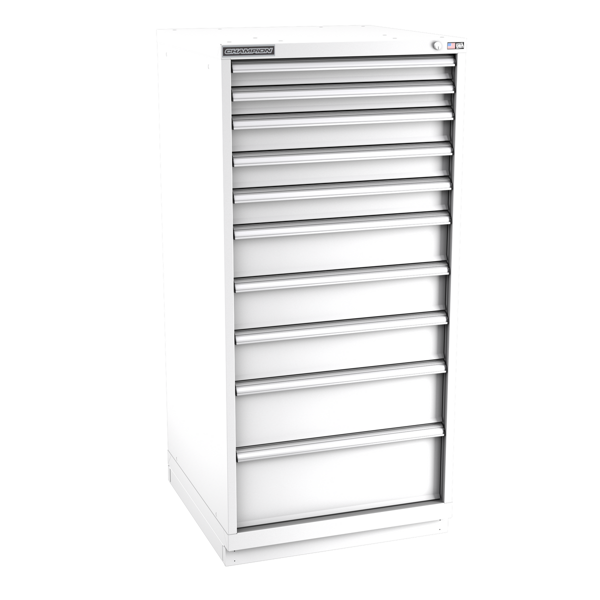 10-Drawer Modular Cabinet SW1002 | 28-1/4"W x 59-1/2"H x 28-1/2"D white