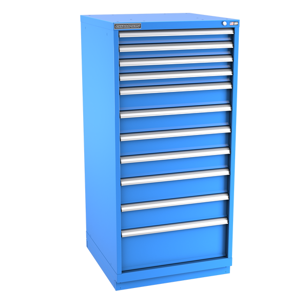 11-Drawer Modular Cabinet SW1101 | 28-1/4"W x 59-1/2"H x 28-1/2"D bright blue