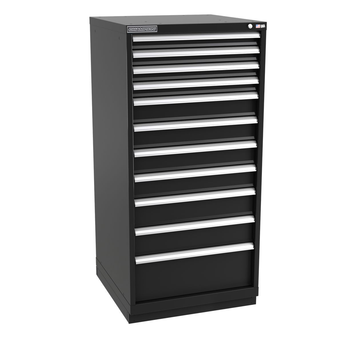 11-Drawer Modular Cabinet SW1101 | 28-1/4"W x 59-1/2"H x 28-1/2"D black