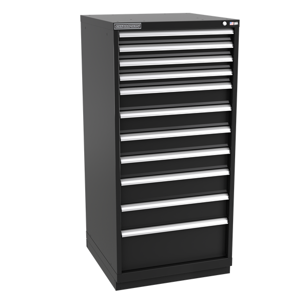 11-Drawer Modular Cabinet SW1101 | 28-1/4"W x 59-1/2"H x 28-1/2"D black