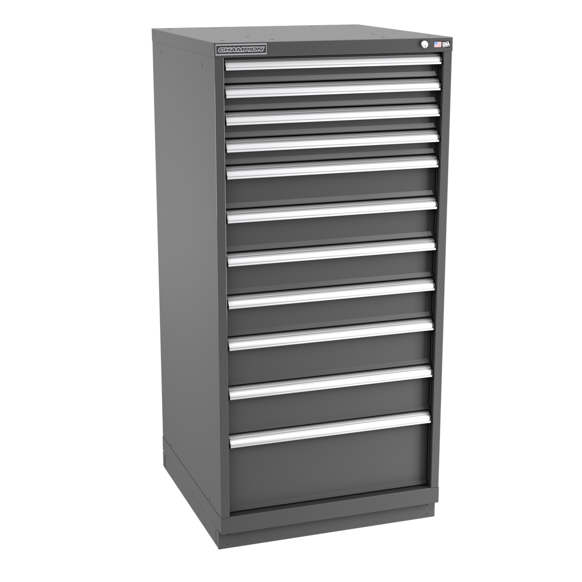 11-Drawer Modular Cabinet SW1101 | 28-1/4"W x 59-1/2"H x 28-1/2"D dark grey