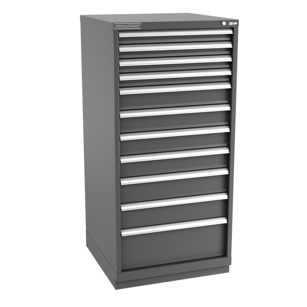 11-Drawer Modular Cabinet SW1101 | 28-1/4"W x 59-1/2"H x 28-1/2"D dark grey