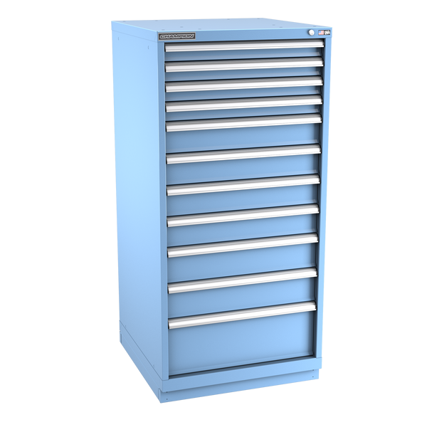 11-Drawer Modular Cabinet SW1101 | 28-1/4"W x 59-1/2"H x 28-1/2"D light blue