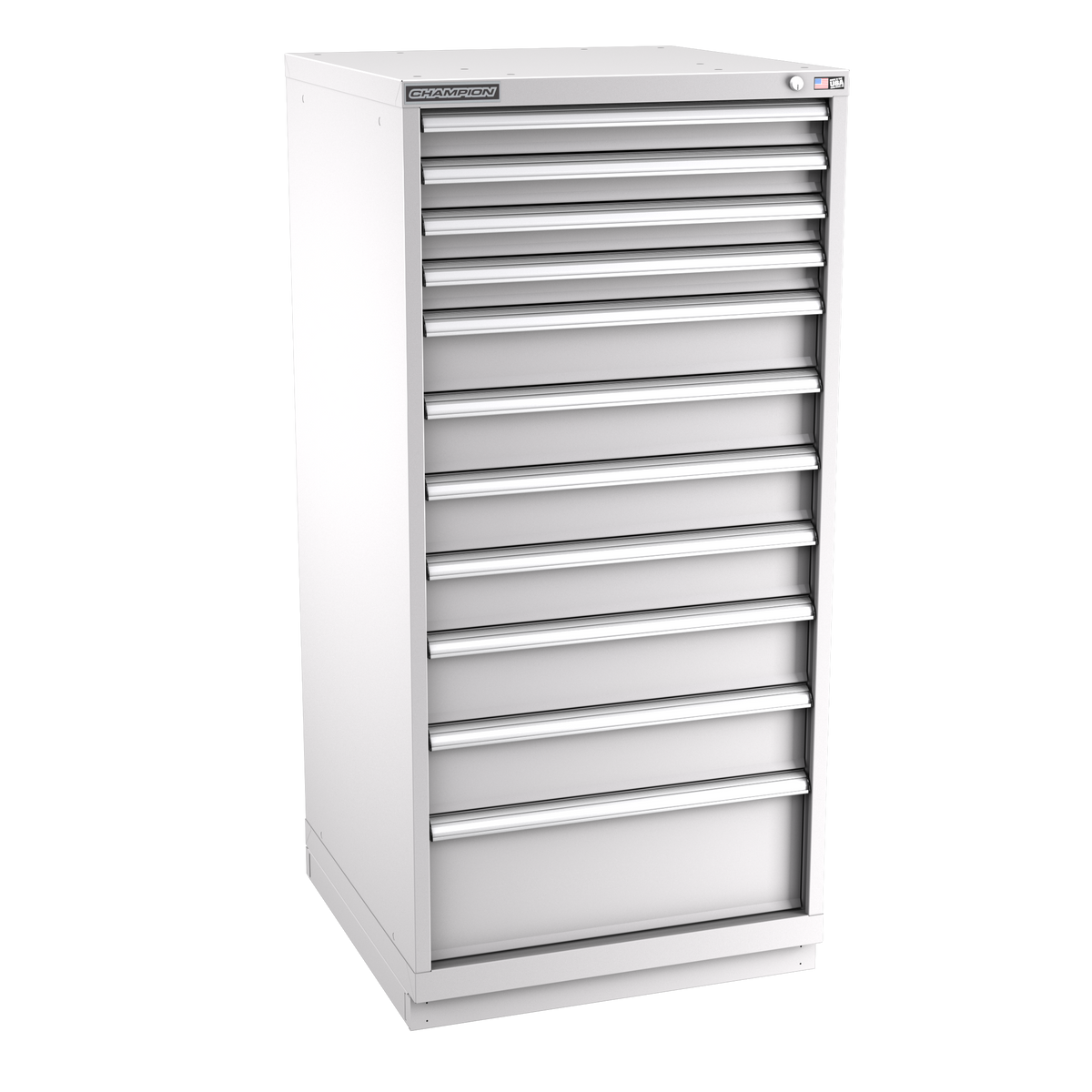 11-Drawer Modular Cabinet SW1101 | 28-1/4"W x 59-1/2"H x 28-1/2"D light grey