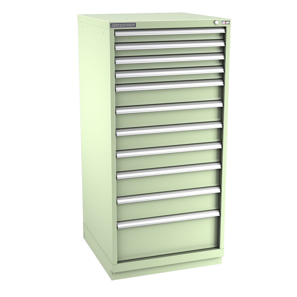 11-Drawer Modular Cabinet SW1101 | 28-1/4"W x 59-1/2"H x 28-1/2"D seafoam green