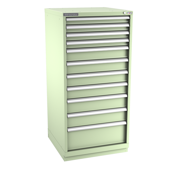 11-Drawer Modular Cabinet SW1101 | 28-1/4"W x 59-1/2"H x 28-1/2"D seafoam green