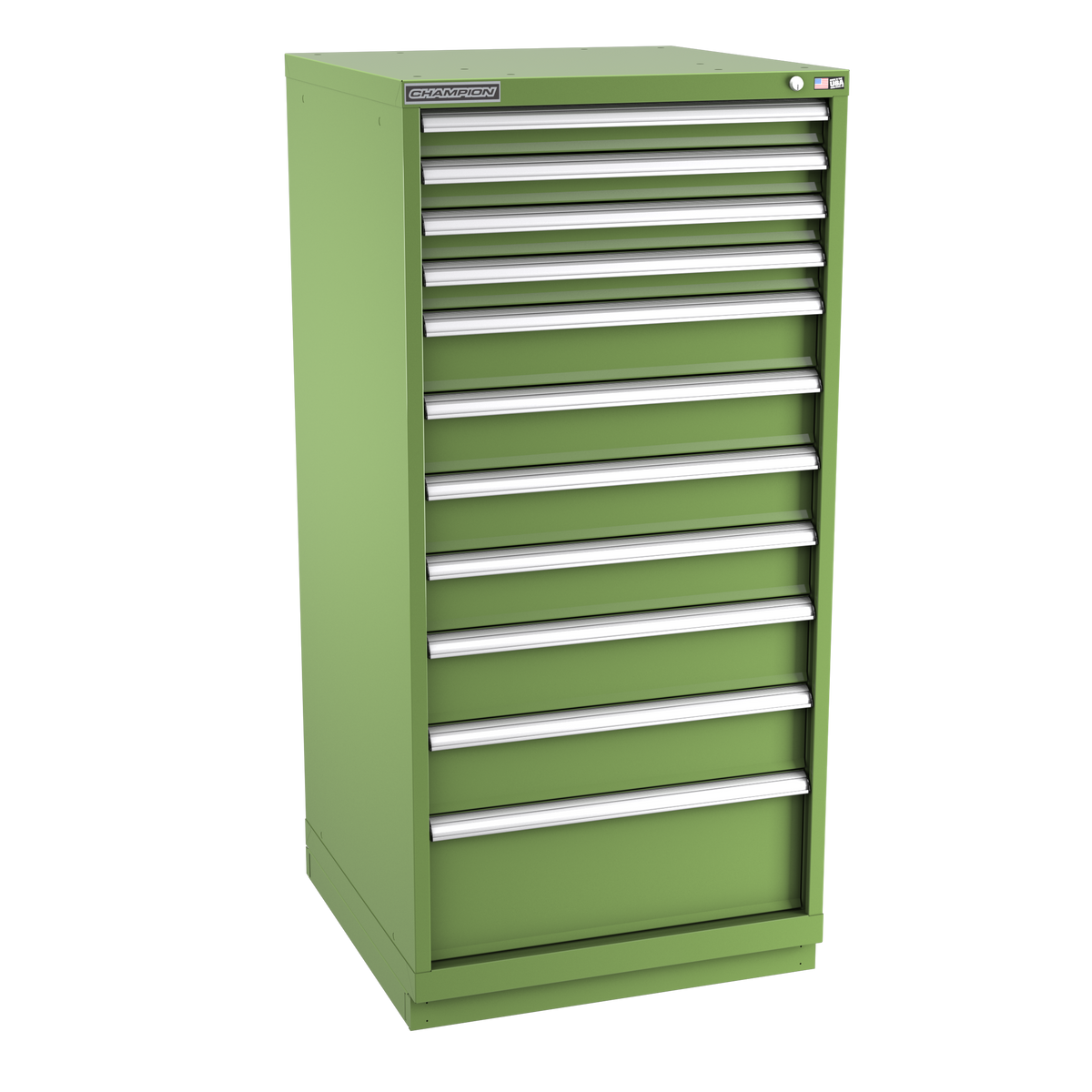 11-Drawer Modular Cabinet SW1101 | 28-1/4"W x 59-1/2"H x 28-1/2"D vista green