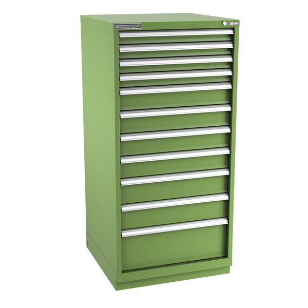 11-Drawer Modular Cabinet SW1101 | 28-1/4"W x 59-1/2"H x 28-1/2"D vista green