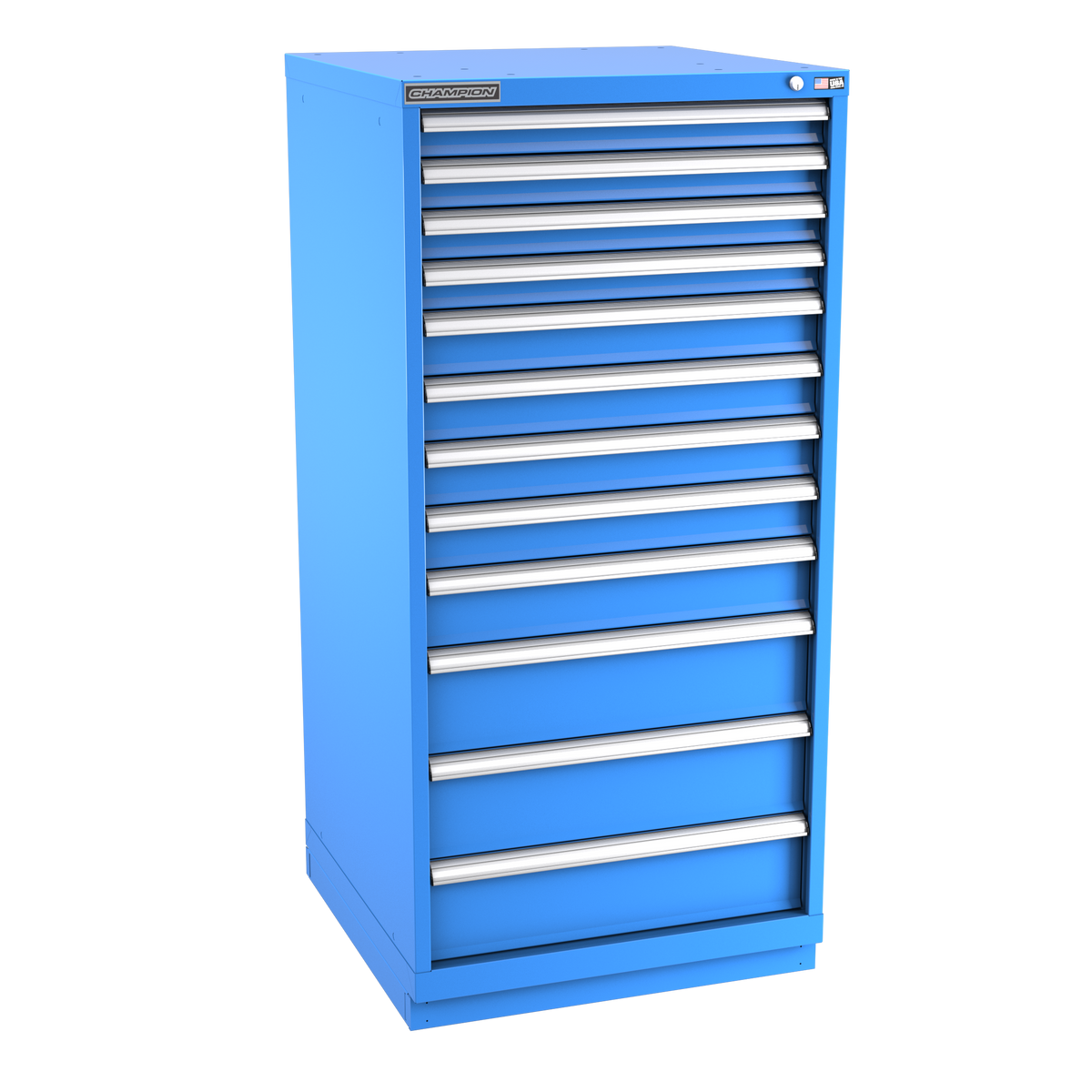 12-Drawer Modular Cabinet SW1201 | 28-1/4"W x 59-1/2"H x 28-1/2"D bright blue