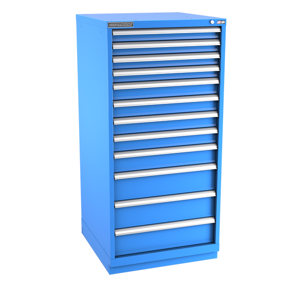 12-Drawer Modular Cabinet SW1201 | 28-1/4"W x 59-1/2"H x 28-1/2"D bright blue