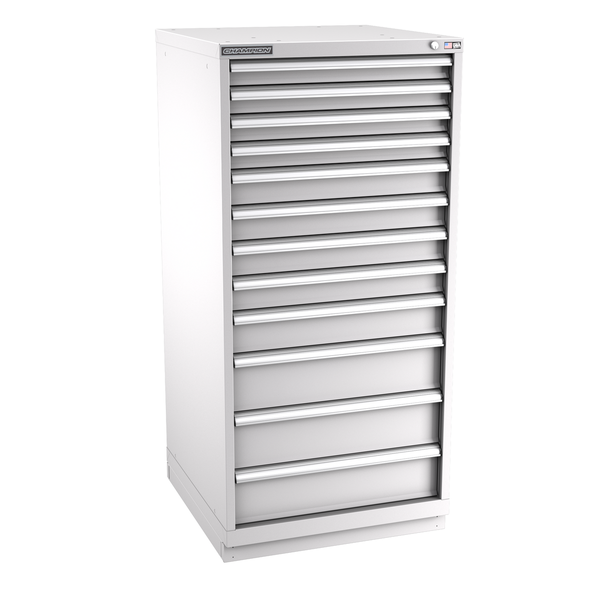 12-Drawer Modular Cabinet SW1201 | 28-1/4"W x 59-1/2"H x 28-1/2"D light grey