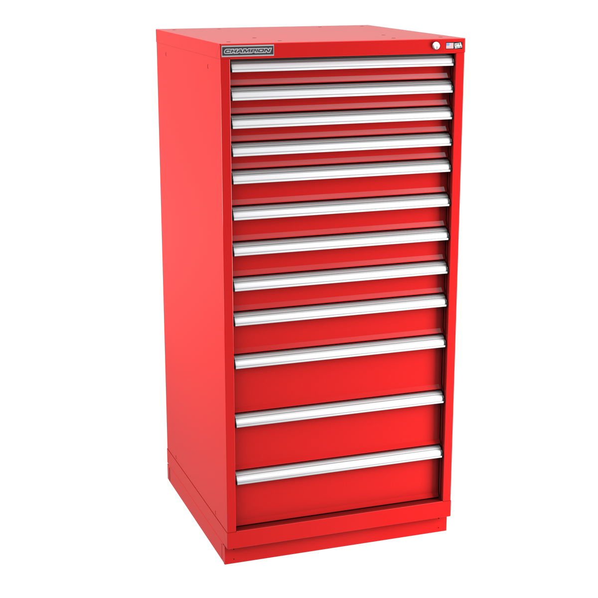 12-Drawer Modular Cabinet SW1201 | 28-1/4"W x 59-1/2"H x 28-1/2"D red