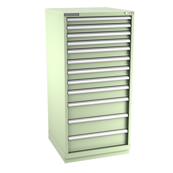 12-Drawer Modular Cabinet SW1201 | 28-1/4"W x 59-1/2"H x 28-1/2"D seafoam green