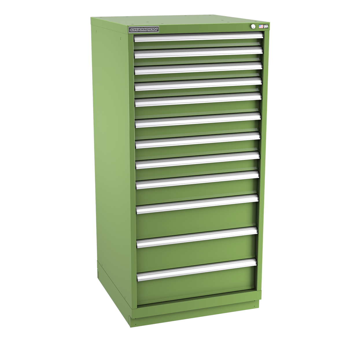 12-Drawer Modular Cabinet SW1201 | 28-1/4"W x 59-1/2"H x 28-1/2"D vista green