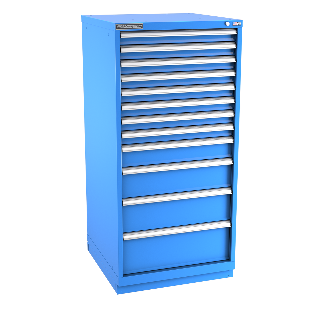 12-Drawer Modular Cabinet SW1202 | 28-1/4"W x 59-1/2"H x 28-1/2"D bright blue