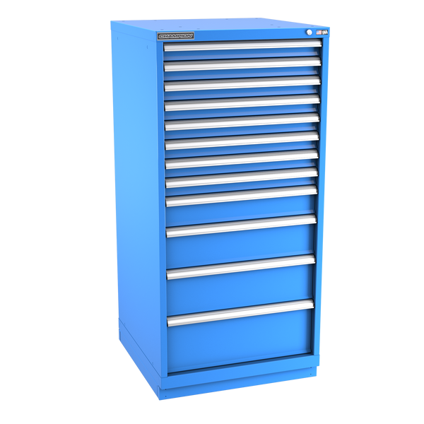 12-Drawer Modular Cabinet SW1202 | 28-1/4"W x 59-1/2"H x 28-1/2"D bright blue