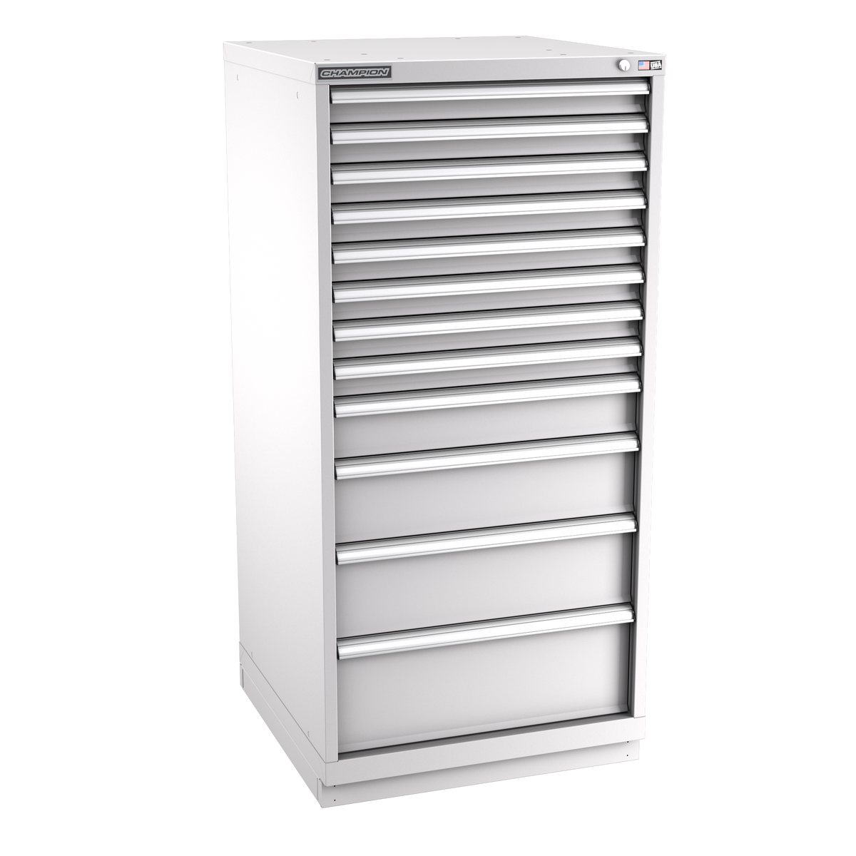 12-Drawer Modular Cabinet SW1202 | 28-1/4"W x 59-1/2"H x 28-1/2"D light grey